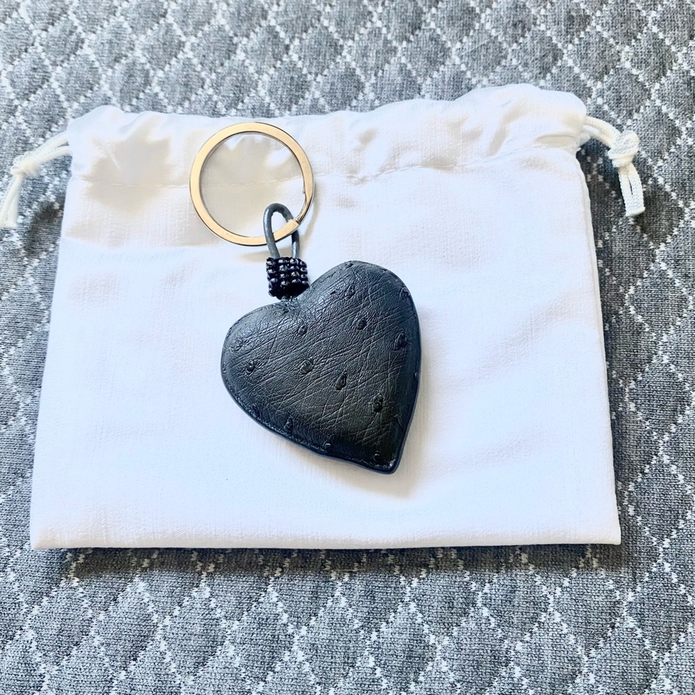 Genuine Ostrich Keychain